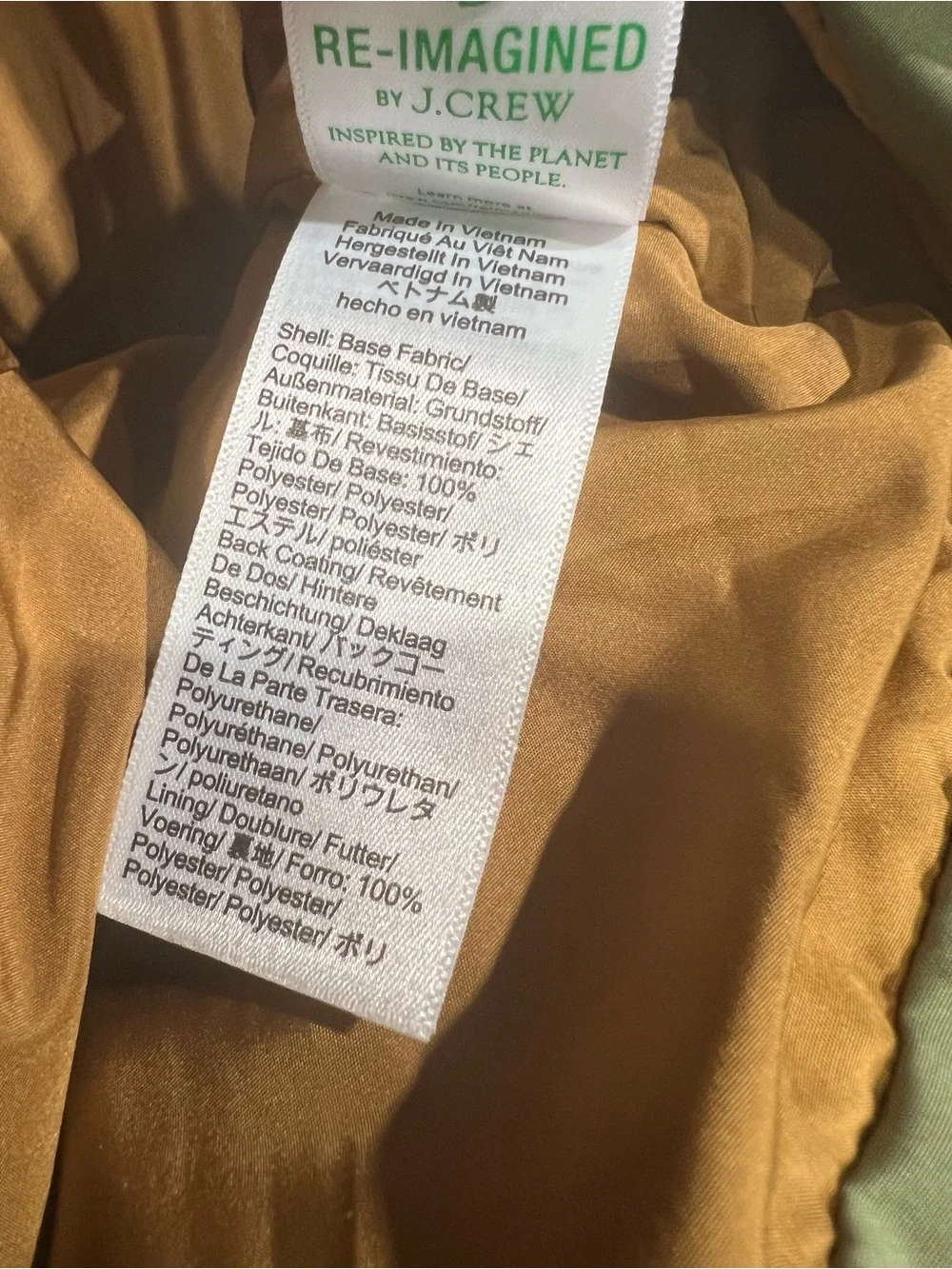 J. Crew Olive Green Superwarm Tech Puffer Water-Repellent Coat w/ PrimaLoft XS